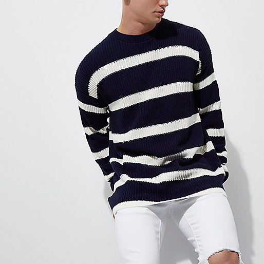 river island modest dresses,jacques-vertuk Shoes New Arrivals Navy stripe oversized fisherman sweater Sweaters Sweaters / Cardigans men