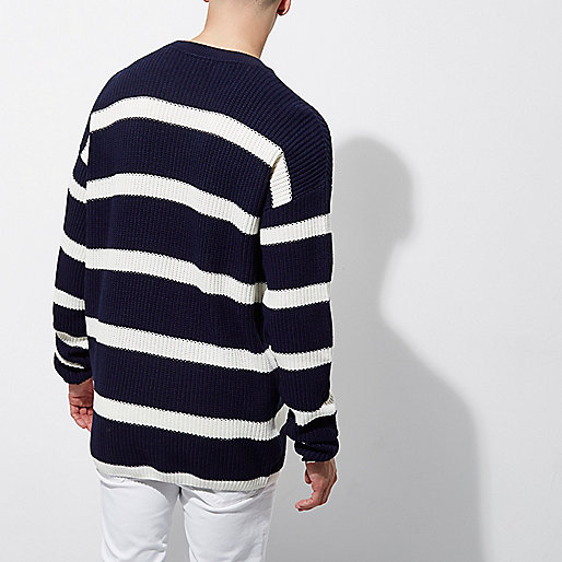 river island modest dresses,jacques-vertuk Shoes New Arrivals Navy stripe oversized fisherman sweater Sweaters Sweaters / Cardigans men