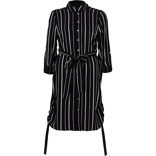 river island retro romance dress,jacques-vertuk UK Sale Navy stripe ruched side shirt dress women 707589