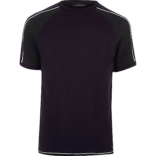 jacques-vertuk Navy stripe sleeve T-shirt 299149 men T-Shirts / Vests