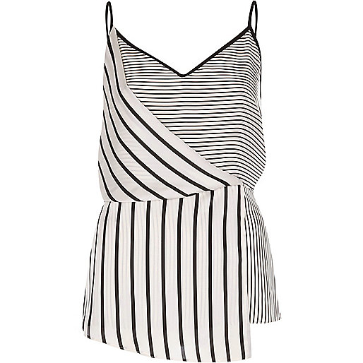 river island silver heels,jacques-vertuk Sale Navy stripe wrap cami top women 704657