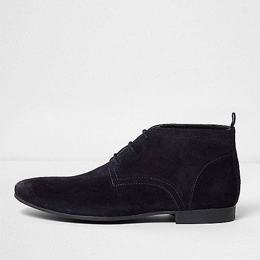 jacques-vertuk Navy suede chukka boots 302978 men Shoes / Boots Boots