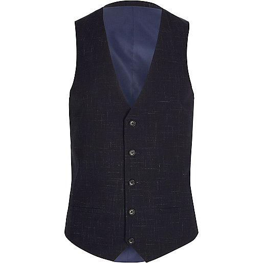 jacques-vertuk Navy suit vest 300776 men Suits Waistcoats