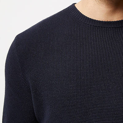 jacques-vertuk Navy textured sweater 294314 men Jumpers / Cardigans