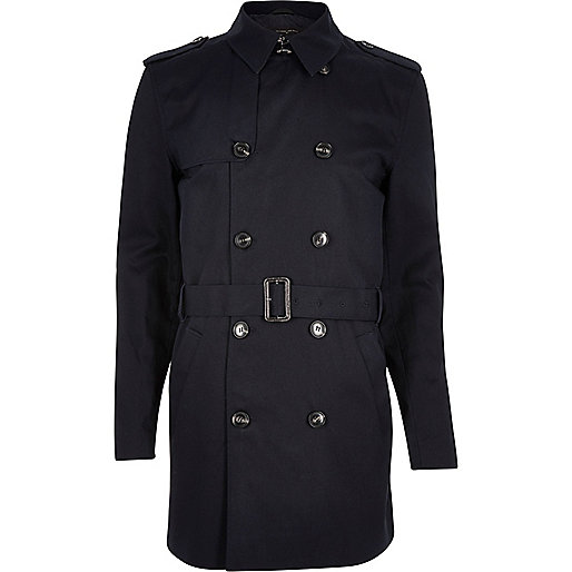 jacques-vertuk Navy traditional water resistant mac 295121 men Coats / Jackets