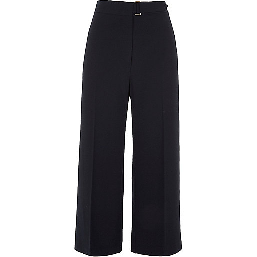 jacques-vertuk Navy wide leg belted culottes 706583 women Trousers