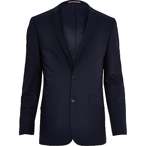 very sandals river island,jacques-vertuk Stores Navy wool-blend skinny suit jacket men 283471