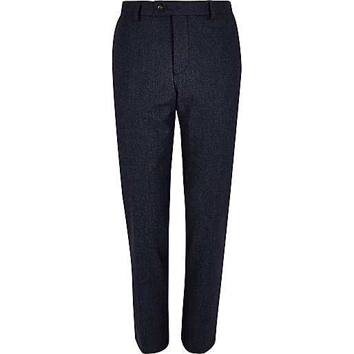 harper jeans river island,jacques-vertuk Outlet Navy wool-blend skinny suit pants men 292275