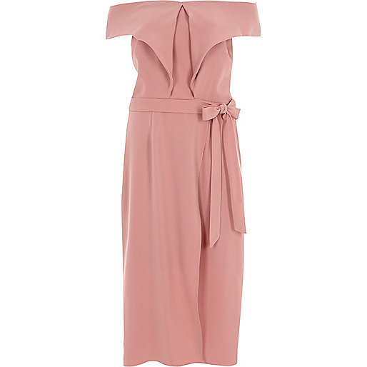 river island sale flat sandals,Rive4 Island Nude bardot tie waist midi dress Swing Dresses Dresses women