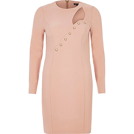 river island mens bags sale,jacques-vertuk Email Nude pink button cut-out bodycon dress Dresses Sale women