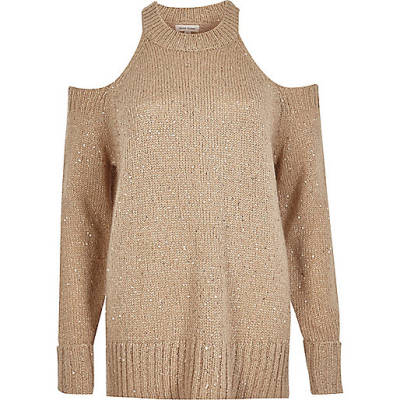 black chunky sandals river island,jacques-vertuk Ireland Nude sequin cold shoulder sweater women 694798