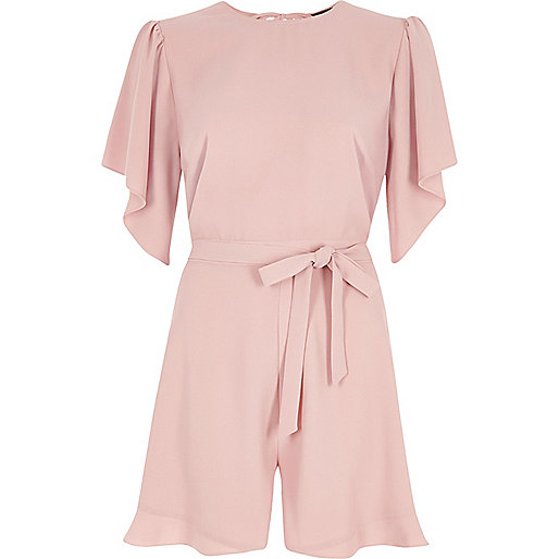 river island slingback sandals,Store jacques-vertuk Nude tie waist short frill romper Rompers / Jumpsuits Sale women