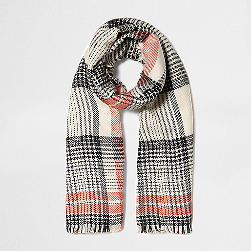 jacques-vertuk Orange check scarf 707270 women Accessories Scarves