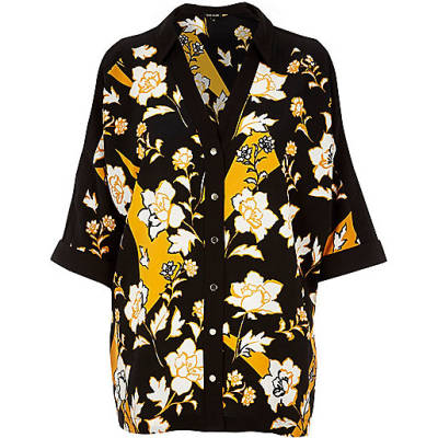 white blazer dress river island,jacques-vertuk UK Sale Orange floral print cold shoulder shirt women 688161