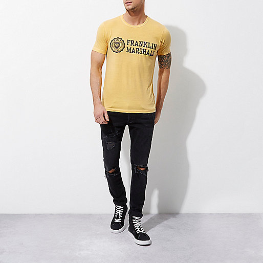 river island logo,Where To Buy jacques-vertuk Online Orange Franklin & Marshall print T-shirt T-shirts T-Shirts / Tanks men