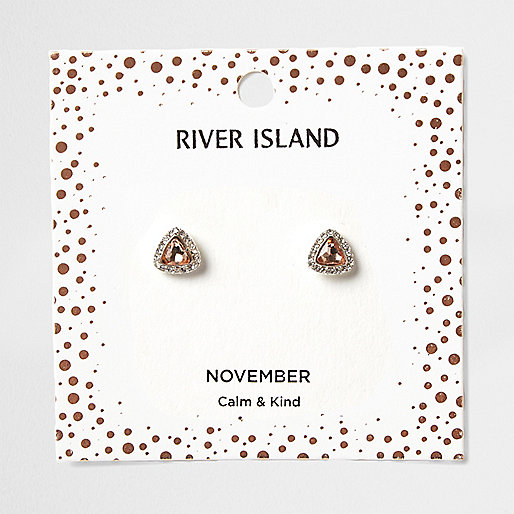 ladies summer dresses river island,jacques-vertuk South Africa Orange gem November birthstone stud earrings women 707392