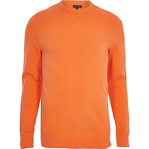 river island red jacket,jacques-vertuk Sale Orange long sleeve muscle fit sweatshirt men 301199