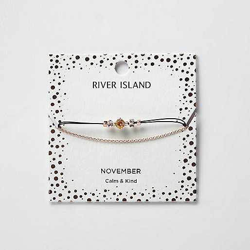 river island sale mini,Island River Shop Orange November birthstone chain bracelet Bracelets Jewelry women