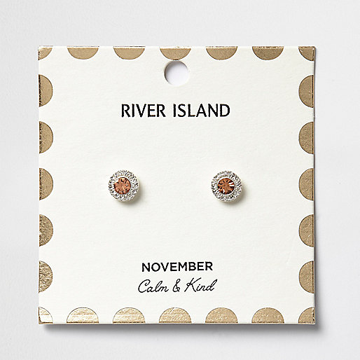 jacques-vertuk Orange November birthstone stud earrings 693824 women Jewellery Earrings