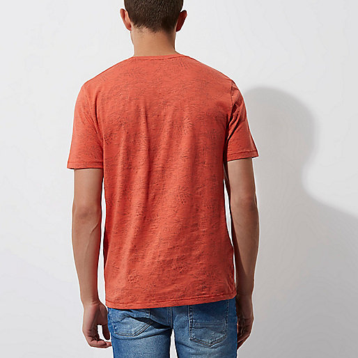 river island sale 10 and under,jacques-vertuk Stores Orange Only & Sons palm print T-shirt men 301435