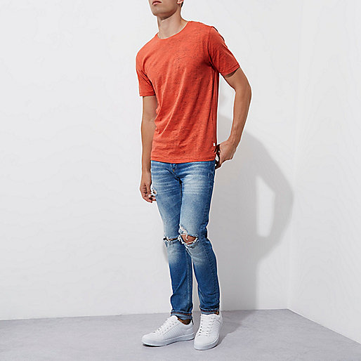 river island sale 10 and under,jacques-vertuk Stores Orange Only & Sons palm print T-shirt men 301435