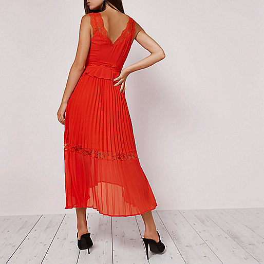 river island borg lined western coat in black,jacques-vertuk UK Sale Orange pleated skirt lace trim dress women 702908