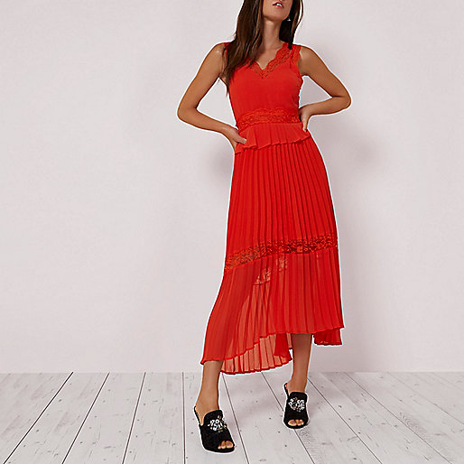 river island black shoe boots,jacques-vertuk Online Shop Orange pleated skirt lace trim dress Swing Dresses Dresses women