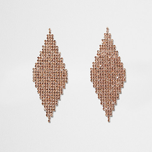 jacques-vertuk Orange rhinestone pave diamond earrings 708992 women Jewellery Earrings