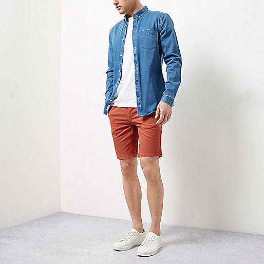 river island blue blazer dress,Google jacques-vertuk Orange slim fit shorts Shorts Sale men