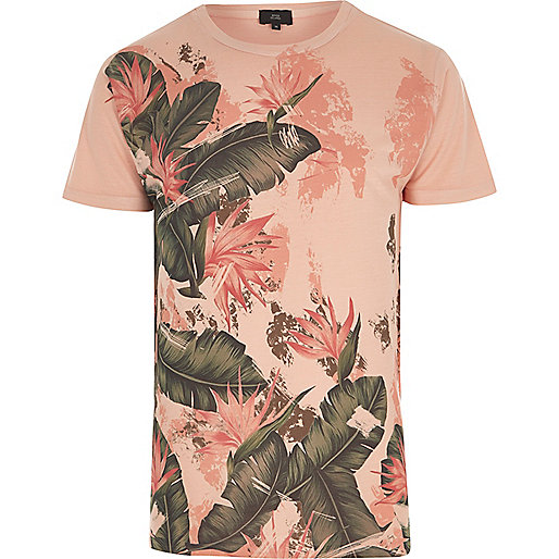 river island camel coat,jacques-vertuk Camel Skirt Orange tropical leaf crew neck T-shirt T-shirts T-Shirts / Tanks men