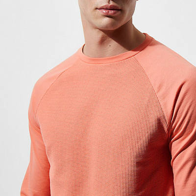 riverisland com sale,jacques-vertuk Shop Online Orange waffle crew neck raglan sleeve T-shirt T-Shirts / Tanks Sale men