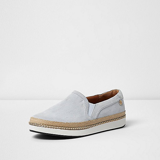 river island mesh heels,jacques-vertuk Online Nederland Pale blue espadrille sole plimsolls Plimsolls / Sneakers Shoes / Boots women