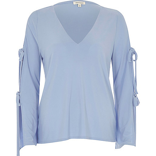 river island pink smock dress,jacques-vertuk London Stores Pale blue tie sleeve V-neck T-Shirts & Tanks Sale women