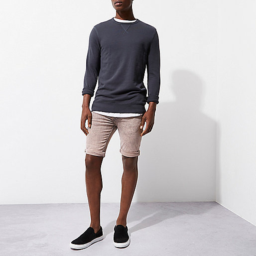 very river island dress,jacques-vertuk Black Denim Shirt Peach acid wash skinny denim shorts Casual Shorts Shorts men