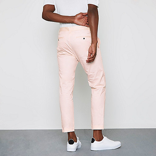 river island muscle fit shirt,jacques-vertuk Dresses New In Peach slim fit ankle grazer chino pants Chinos Pants men