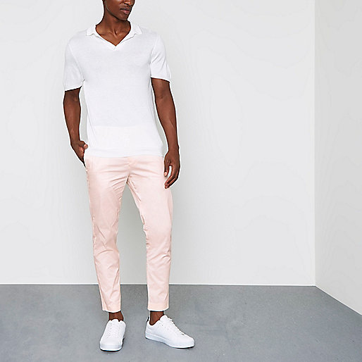 river island muscle fit shirt,jacques-vertuk Dresses New In Peach slim fit ankle grazer chino pants Chinos Pants men