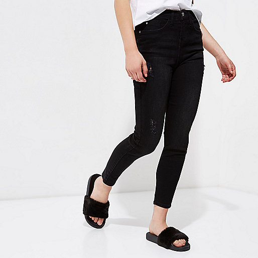 river island jeans on sale,jacques-vertuk Exclusive Dresses Petite black distressed Harper jeggings Jeans Sale women