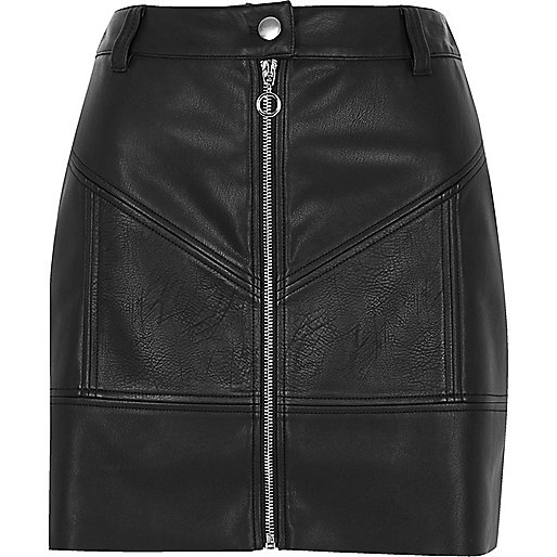 black and gold sandals river island,Where Sells jacques-vertuk Clothes Petite black faux leather zip biker skirt Mini Skirts Skirts women