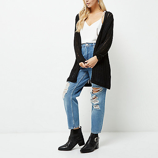 river island sale coats ladies,jacques-vertuk Sweden Petite black ladder longline cardigan Cardigans Knitwear women