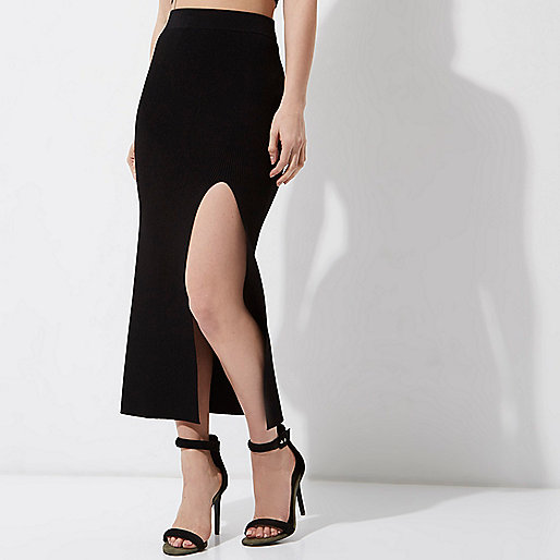 river island trouser sale,jacques-vertuk Opening Petite black split front maxi bodycon skirt Skirts Sale women