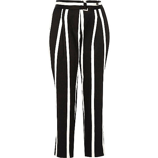 river island ladies ankle boots,jacques-vertuk Sale Petite black stripe tapered leg pants Tapered Pants Pants women