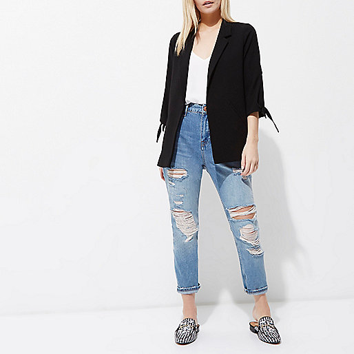 molly skinny jeans river island,jacques-vertuk Ltd Petite black tie sleeve blazer Blazers Coats / Jackets women