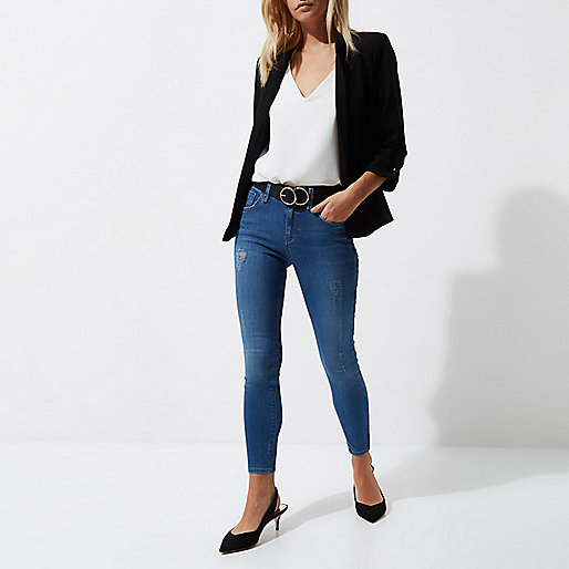 navy handbags river island,jacques-vertuk Dresses Petite blue Amelie super skinny jeans Skinny Jeans Jeans women