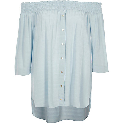 orange bag river island,jacques-vertuk Ireland Petite blue shirred bardot shirt women 706588