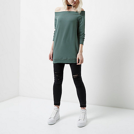 river island belted funnel neck coat,jacques-vertuk Tops Uk Petite khaki green bardot sweatshirt Tops Sale women