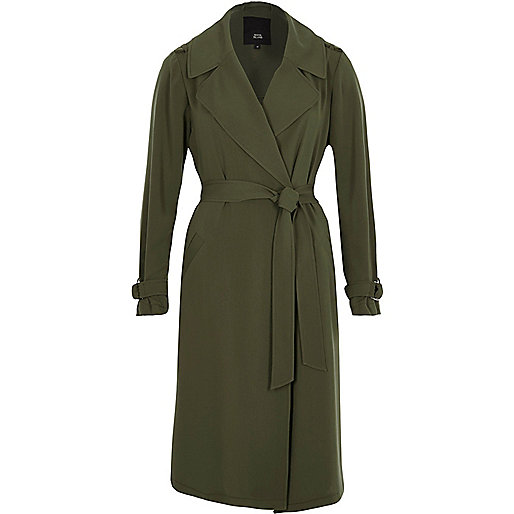 blue teddy coat river island,jacques-vertuk London Petite khaki green duster trench coat women 703048