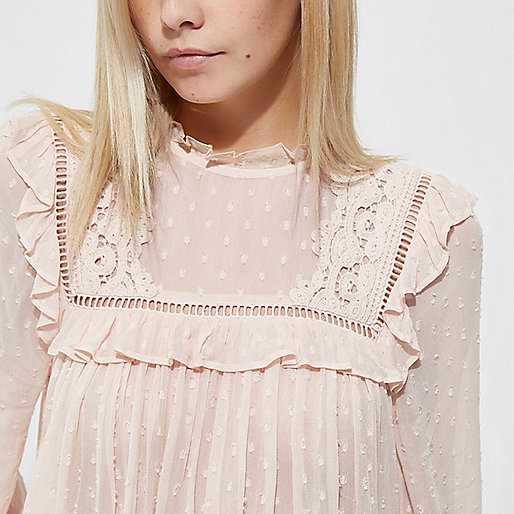 river island feather trim dress,jacques-vertuk Stores In London Petite light pink dobby mesh embroidered top Blouses Tops women