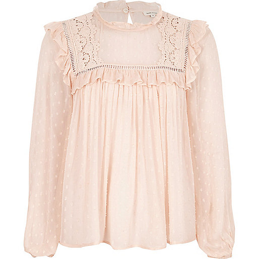 river island feather trim dress,jacques-vertuk Stores In London Petite light pink dobby mesh embroidered top Blouses Tops women