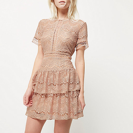 jacques-vertuk Petite nude frill lace dress 691144 women Seasonal Offers