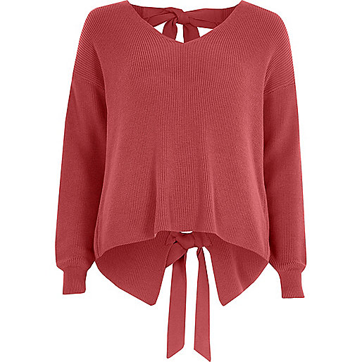 river island brown mules,jacques-vertuk Shirts Womens Petite pink bow tie back knit sweater Knitted Tops Knitwear women